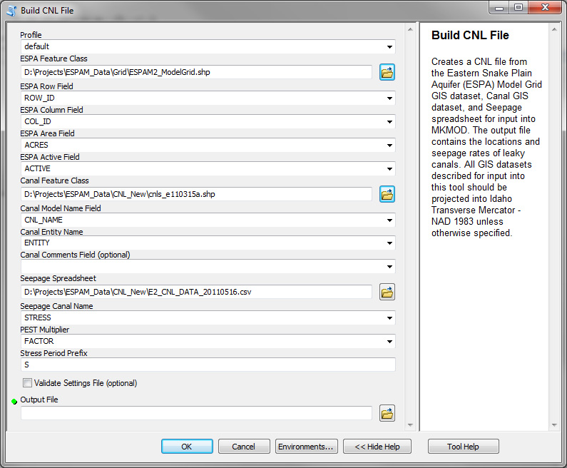 Build a CNL file dialog box